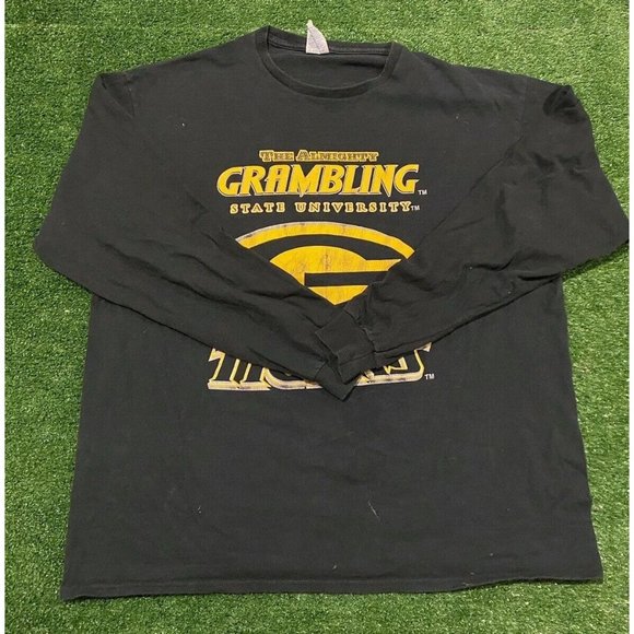 Retro Y2K Grambling State The Almighty Tigers long sleeve t-shirt XL NCAA black - Picture 6 of 10